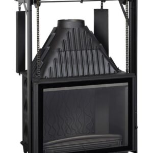 Каминная топка Invicta 800 Grand Angle Relevable с подъемной дверцей